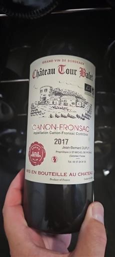 Bordeaux Canon-Fronsac Château Tour Balet 2017