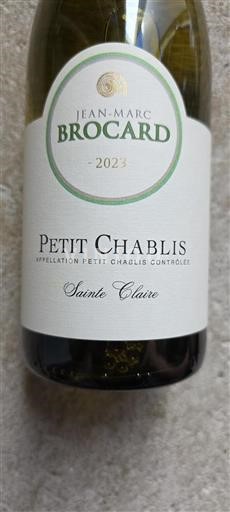 Burgundsko Petit-chablis Jean-Marc Brocard Sainte Claire 2023
