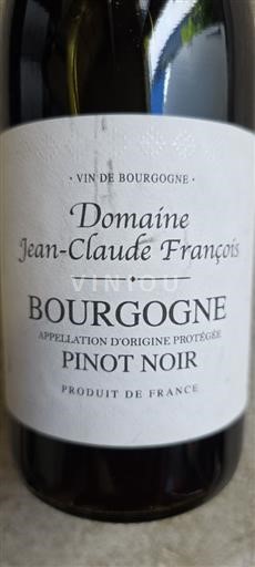 Bourgogne Domaine Jean-Claude François Pinot Noir 2021