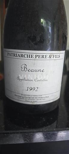 Vin Rouge sec Patriarche Père & Fils 1992 France Bourgogne Beaune