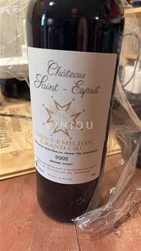 Bordeaux Saint-Émilion Grand Cru Grand Cru Château Saint-Esprit 2002