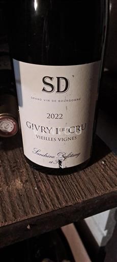Burgundy Givry Premier Cru Sandrine et Jérémy Defrance Vieilles Vignes 2022
