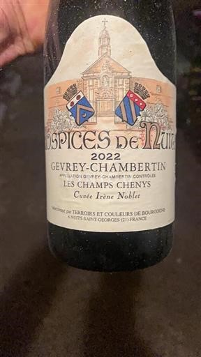 Bourgogne Gevrey-chambertin Grand Cru Hospices de Nuits Les Champs Chenys 2022