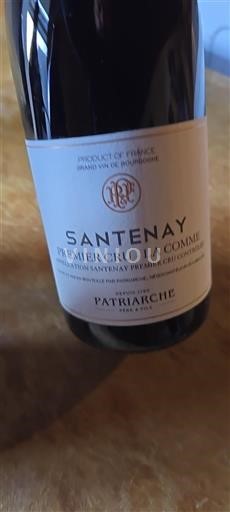 Burgundy Santenay Premier Cru Patriarche La Comme 2019