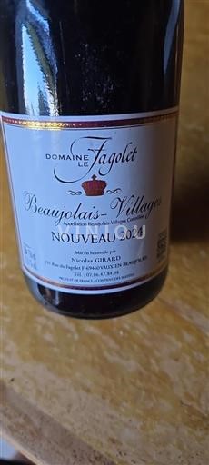 Beaujolais Beaujolais Villages Domaine Le Fagolet 2024