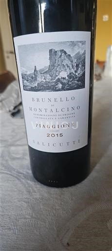 Toscane Brunello di Montalcino Salicutti Piaggione 2015