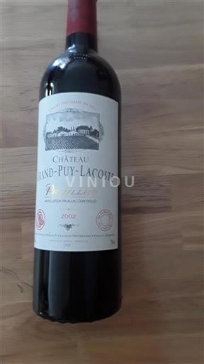 Bordeaux Pauillac Grand Cru Château Grand-Puy-Lacoste 2002