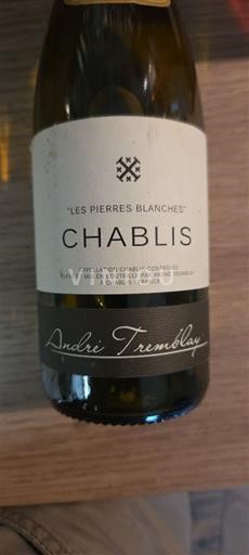 Borgogna Chablis André Tremblay Les Pierres Blanches 2012