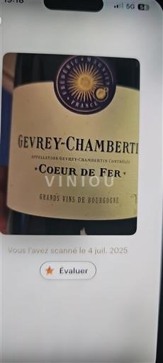 Borgogna Gevrey-Chambertin Frédéric Magnien Cœur de Fer 2012