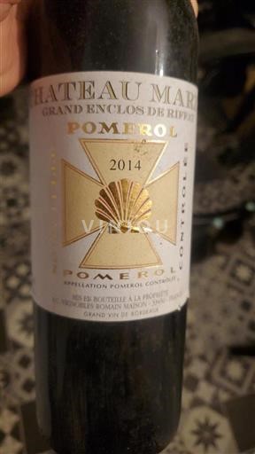 Bordeaux Pomerol Château Mazeyres Grand Enclos de Riffat 2014