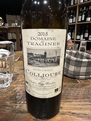 Roussillon Collioure Domaine Traginer Capatas 2015