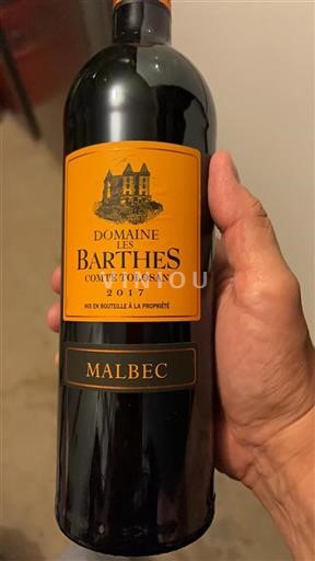 Sydvestfrankrig Comté tolosan Domaine Les Barthes Malbec 2017