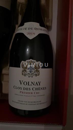 Bourgogne Volnay Premier Cru Château Meursault Clos des Chênes 2015