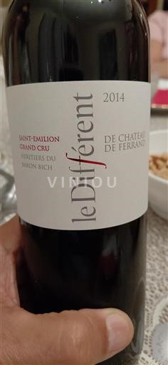 Bordeaux Saint-Émilion Grand Cru Château Ferrand Le Différent 2014