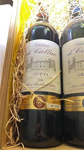 Bordeaux Graves Château Callac 1998