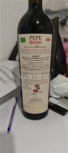Abruzzes Montepulciano d'Abruzzo Stefania Pepe Pepe Rosso 2008