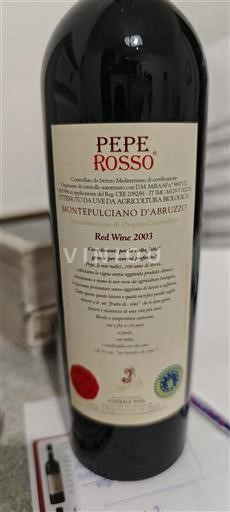 Abruzzes Montepulciano d'Abruzzo Stefania Pepe Pepe Rosso 2003