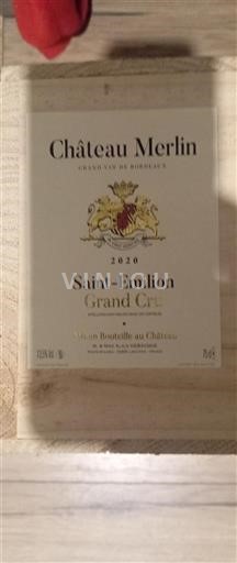 Bordeaux Saint-Émilion Grand Cru Château Merlin 2020