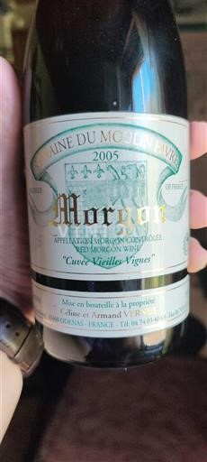 Beaujolais Morgon Domaine Moulin Favre Vieilles Vignes 2005