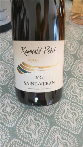 Vin Blanc sec Romuald Petit 2024 France Bourgogne Saint-Véran AOC