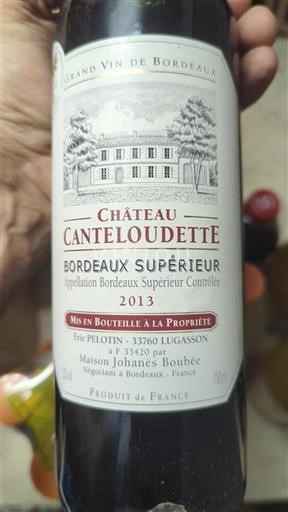 Bordeaux Bordeaux superiore Château Canteloudette 2013