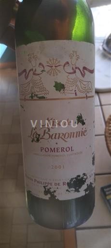 Bordeaux Pomerol Baron Philippe de Rothschild Mise de La Baronnie 2001