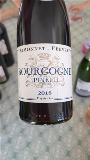 Burgundy Burgundy Epineuil Simonnet-Febvre 2018