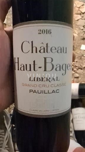 Bordeaux Pauillac Grand Cru Château Haut-Bages Libéral 2016