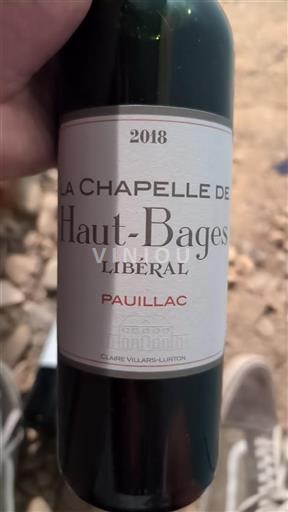 Bordeaux Pauillac Haut-Bages Libéral La Chapelle de Haut-Bages Libéral 2018