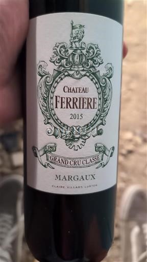 Bordeaux Margaux Grand Cru Classé Château Ferrière 2015