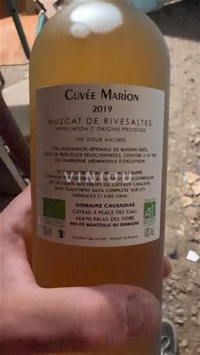 Roussillon Muscat de Rivesaltes Domaine Causadias Marion 2019