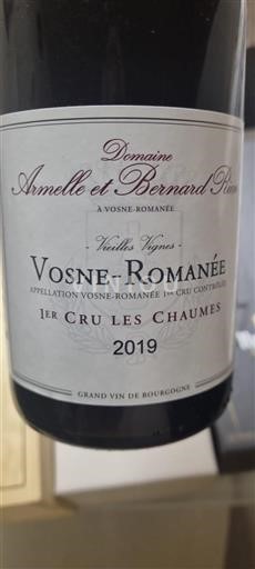 Burgundy Vosne-Romanée Premier Cru Domaine Armelle et Bernard Rion Vieilles Vignes 2019