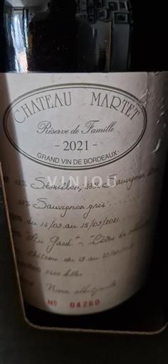 Bordeaux Château Martet Réserve de Famille 2021