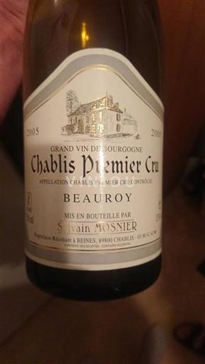 Bourgogne Chablis Premier Cru Sylvain Mosnier Beauroy 2005