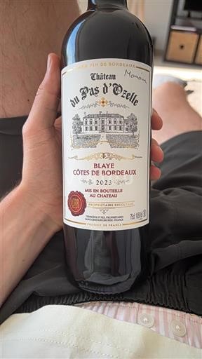 Bordeaux Blaye-côtes-de-bordeaux Château Pas Ozelle 2023