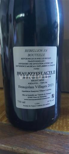 Beaujolais Beaujolais-kylät Yannick de Vermont Beaujo'Fest Acte II 2023