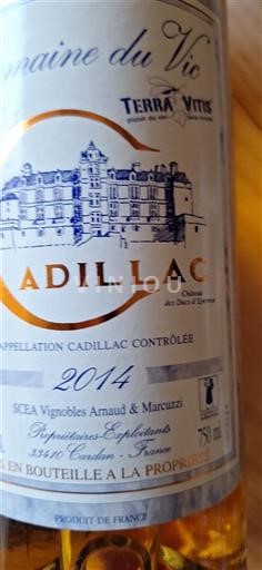 Bordeaux Cadillac Domaine Vic 2014
