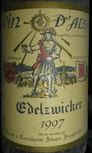 Alsace Edelzwicker Edelzwicker Armand Hurst 1997