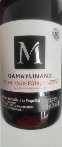 Beaujolais Beaujolais Villages Famille Mélinand Gamaylinand 2023