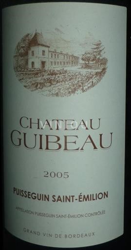 Bordeaux Puisseguin-saint-émilion Château Guibeau 2005