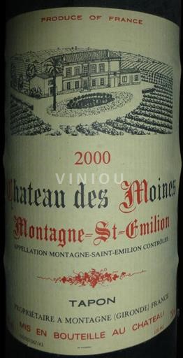 Bordeaux Montagne-saint-émilion Château Des Moines 2000