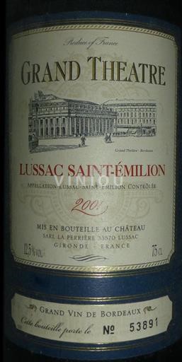 Bordeaux Lussac-Saint-Émilion Grand Theatre 2001