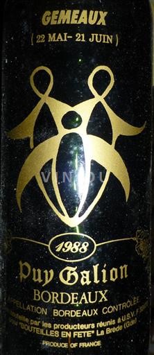 Bordeaux Puy Galion 1988