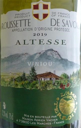 Savoie och Bugey Roussette de Savoie Roussette de Savoie Altesse Altesse 2019