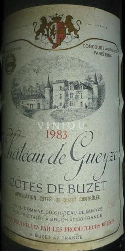 Zuidwest-Frankrijk Buzet Château Gueyze 1983