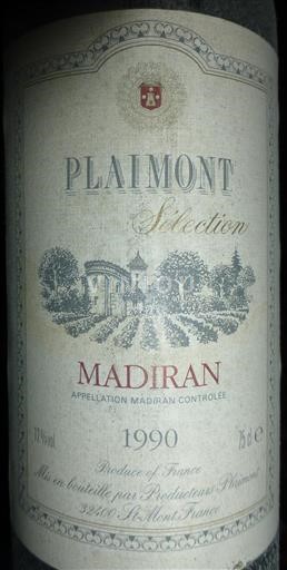 South West Madiran Plaimont Sélection 1990