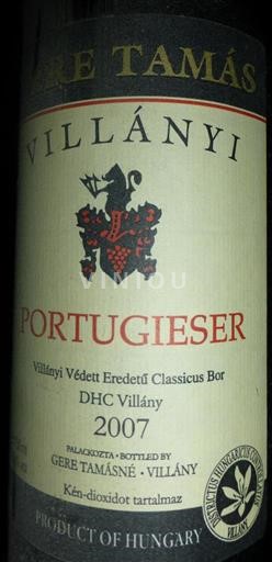 Villány Villanyi Portugieser 2007