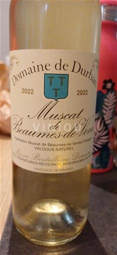Rhône Valley Muscat de Beaumes de Venise Domaine Durban 2022