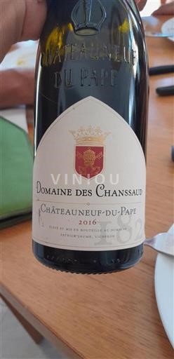 Vin Rouge sec Domaine Des Chanssaud 2016 France Vallée du Rhône Châteauneuf-du-pape AOC