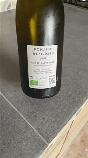 Corsica Calvi Domaine Alzipratu Lume 2023